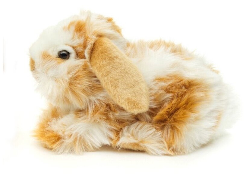Игрушка мягконабивная LEOSCO Кролик двухцветный лежащий 22 см