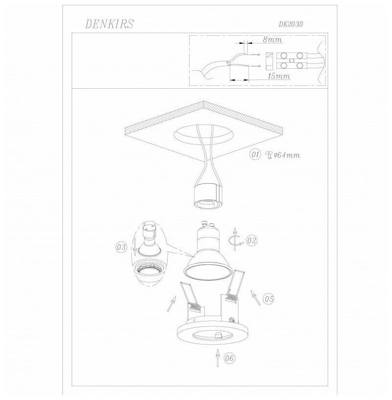 Встраиваемый светильник Denkirs DK2030-BK - фотография № 2