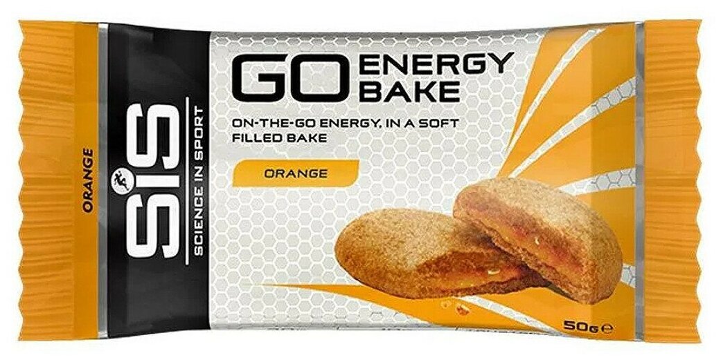 SiS, Углеводный энергетический батончик с начинкой GO Energy BAKE, 50г (Апельсин)