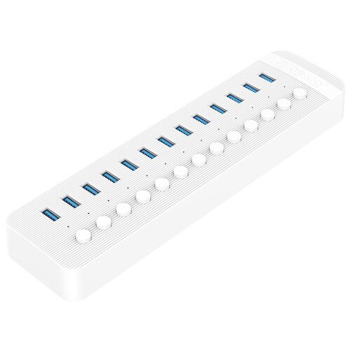 USB-концентратор  ORICO CT2U3-13AB, разъемов: 13, 100 см, белый