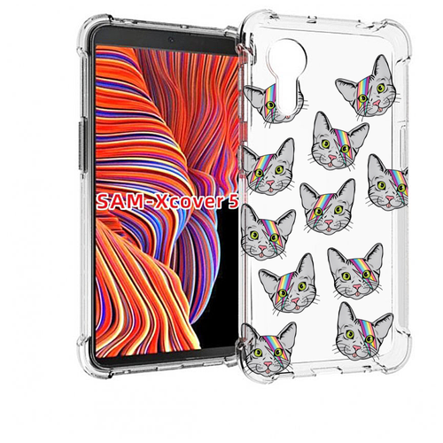 Чехол MyPads кот-с-молнией-на-лбу для Samsung Galaxy Xcover 5 задняя-панель-накладка-бампер