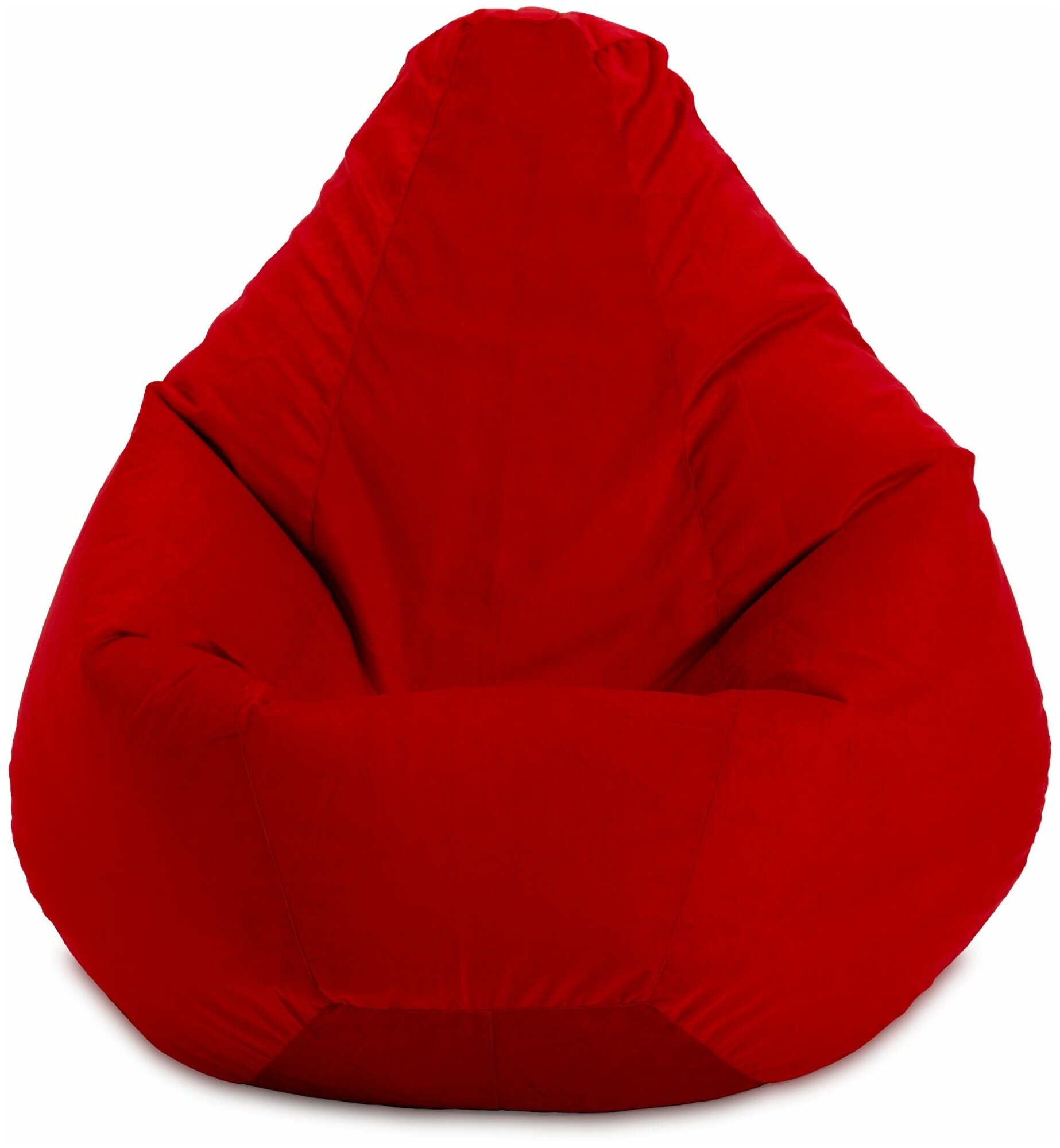 Кресло-мешок "Груша", XXL (135x100), велюр, Красный - фотография № 2