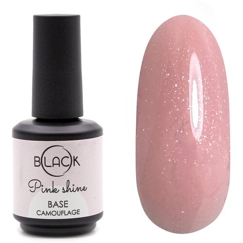 База для ногтей Black Base Pink Shine, 15 мл