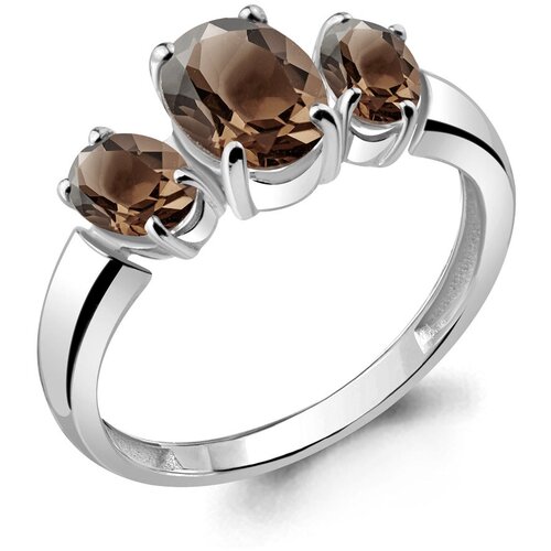 фото Серебряное кольцо aquamarine а6939501 с кварцем, размер 18,5 diamant-online