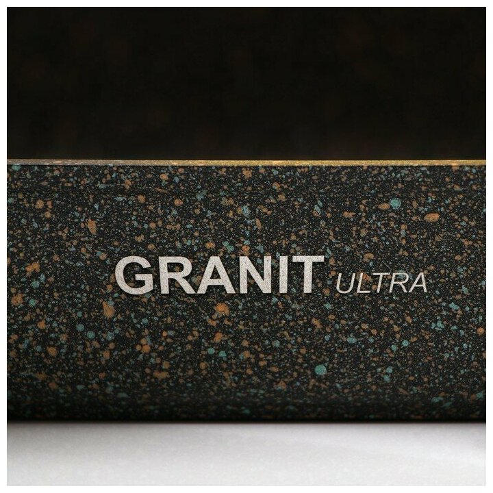 Противень KUKMARA 365*260*55мм АП Granit Ultra blue - фотография № 11