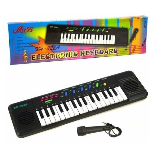 Электронный синтезатор 32 клавиши и микрофон