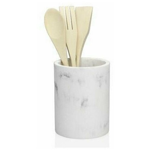 Andrea House Органайзер с кухонными принадлежностями эффект белого мрамора