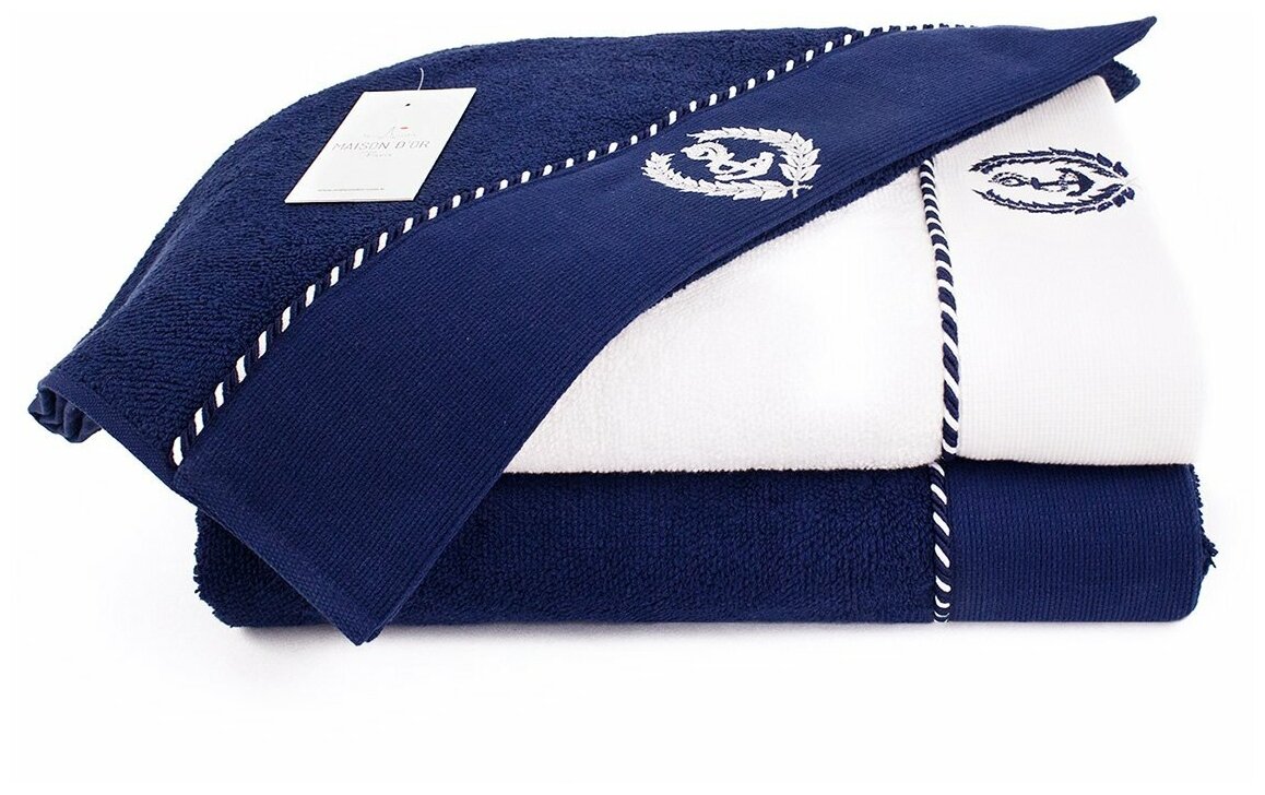 Полотенца махровые Michel sailing Maison dor (синий), Полотенце 50x100