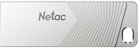 Флешка USB Netac UM1 (NT03UM1N-016G-32PN), 16Gb, USB 3.2, R/W 150/45, серебристый — фото 1