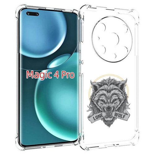 Чехол MyPads Одинокий-волк мужской для Honor Magic4 Pro / Magic4 Ultimate задняя-панель-накладка-бампер чехол mypads голодгый волк для honor magic4 pro magic4 ultimate задняя панель накладка бампер