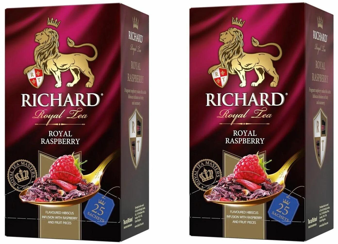 Фруктовый чай "Richard Royal Raspberry" 25 пакетиков 2 упаковки