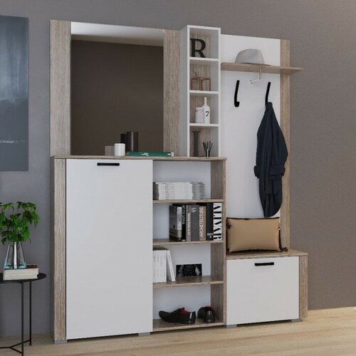 Прихожая 17 1500x320x2000 Дуб солсбери светлыйБелый 30098₽