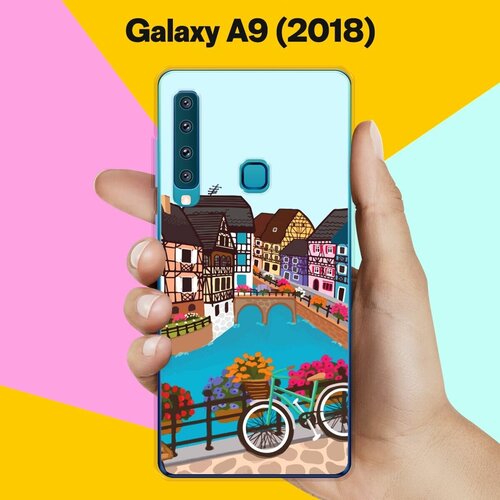 Силиконовый чехол на Samsung Galaxy A9 (2018) Велосипед / для Самсунг Галакси А9 2018 жидкий чехол с блестками абстрактные цветы в движении на samsung galaxy a9 2018 самсунг галакси а9 2018