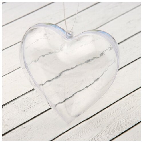 Заготовка-подвеска раздельные части Сердце размер собранной фигуры 10 9 5 см 1шт 366₽