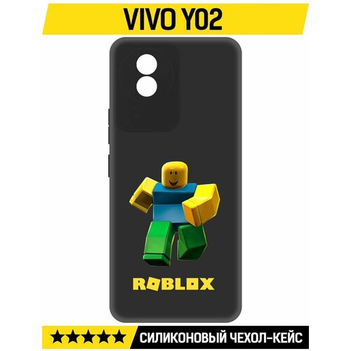 Чехол-накладка Krutoff Soft Case Roblox-Классический Нуб для Vivo Y02 черный чехол накладка krutoff soft case roblox классический нуб для vivo y35 черный