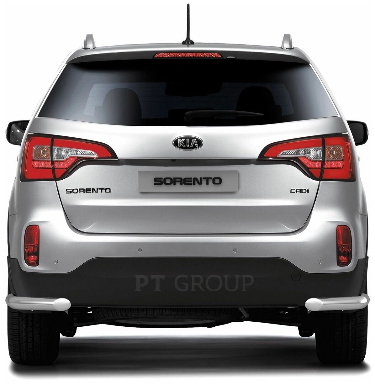 Защита заднего бампера угловая 63мм (НПС) KIA Sorento 2014-2020