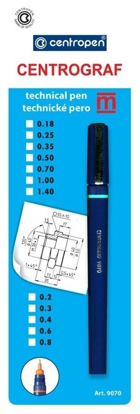 Рапидограф Centropen 0,60 мм, блистер (890709506)