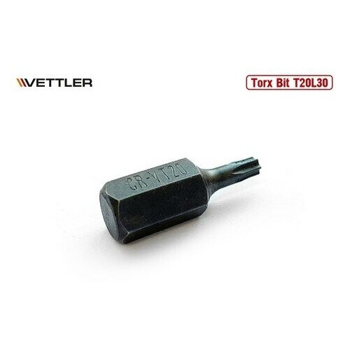 VETTLER Бита вставка TORX T20 3/8 30мм VETTLER vettler бита вставка torx t25 3 8 30мм vettler