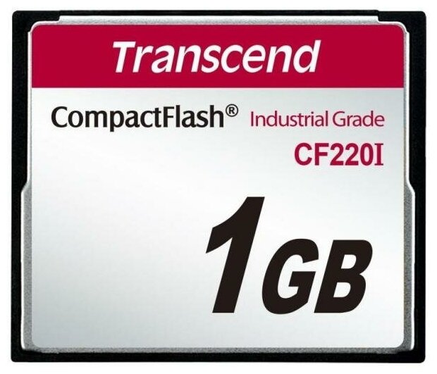 Промышленная карта памяти CompactFlash Transcend 220I, 1 Гб SLC, темп. режим от -40? до +85?