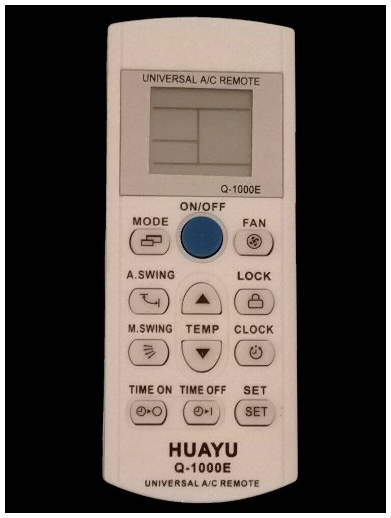 Пульт HUAYU Q-1000E для кондиционеров, универсальный (1000 кодов)