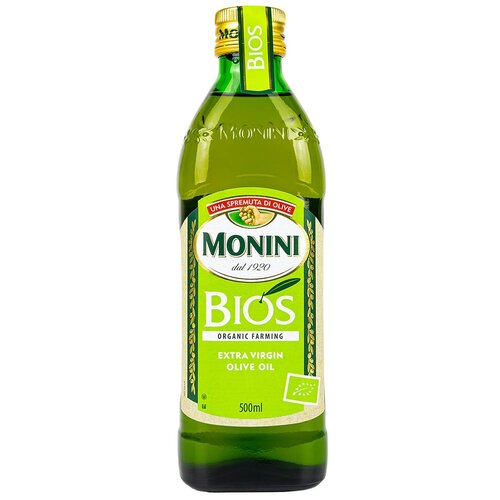 Оливковое масло Monini Extra Virgin Ойл Биос нерафинированное высшего качества Экстра Вирджин Bios, 0,5 л