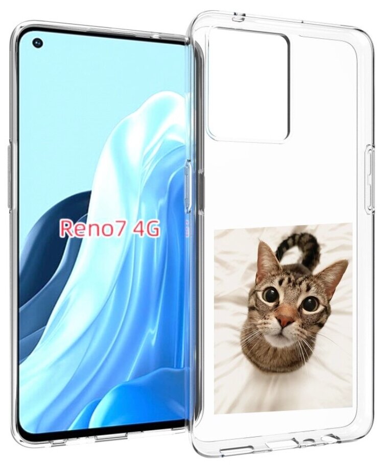 Чехол MyPads Котик для OPPO RENO 7 4G задняя-панель-накладка-бампер