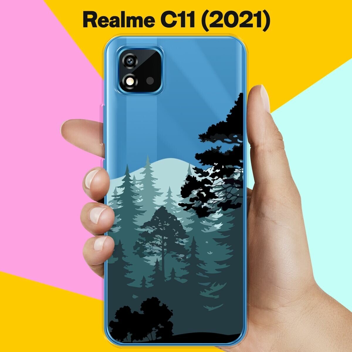 Силиконовый чехол на realme C11 (2021) Лес / для Реалми Ц11 (2021)