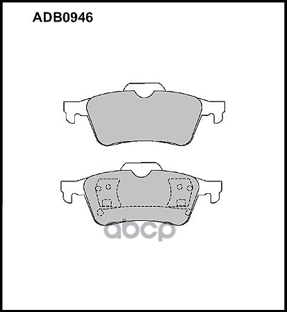 Колодки Тормозные Дисковые | Зад | Nissan Primera (P12) 1.6 01.2002 - <=> Nissan Primera (P12) 1.8 03.2002 - ALLIED NIPPON арт. ADB0946