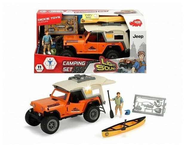 Dickie Игровой набор туриста PlayLife Jeepster Commando 22 см свет, звук 3835004 с 3 лет