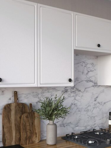 Изображение товара Кухонный гарнитур VITAMIN модульный шкаф навесной с полками, МДФ, цвет "Эмаль белая" ширина 40 см.