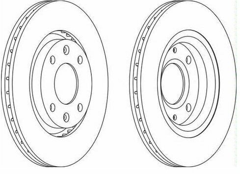 Диск тормозной передний CITROEN BERLINGO, C2, C2 ENTERPRISE, C3 I II, C3 PICASSO, C4, C5, C-ELYSEE, DS3, DS4, XSARA PICASSO, Ferodo DDF1140