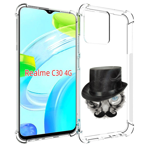 чехол mypads кот мяу детский для realme c30 4g narzo 50i prime задняя панель накладка бампер Чехол MyPads интелегентный кот для Realme C30 4G / Narzo 50i Prime задняя-панель-накладка-бампер