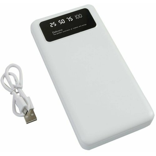 Внешний аккумулятор Yoliba белый с датчиком заряда и функцией сверхбыстрой зарядки емкость 20 000 mAh 292900₽