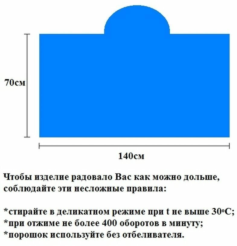 полотенце детское банное с капюшоном Синий Зайчик - фотография № 10