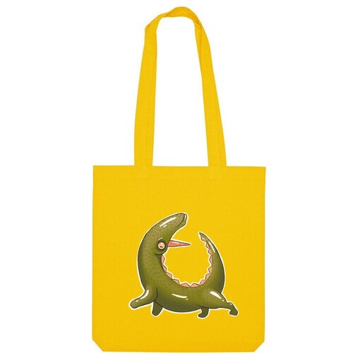 Сумка шоппер Us Basic, желтый мужская футболка крокодил кто угодно может быть единорогом s черный