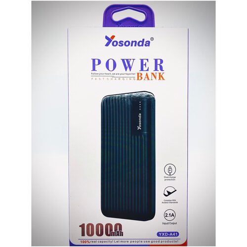 Портативный аккумулятор Yosonda YXD-A41 10000 mAh Power Bank для iPhone Samsung Redmi Realme Oppo Xiaomi Honor Huawei Tecno 105000₽