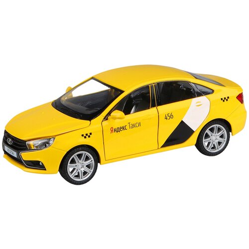 Машинка металлическая Яндекс. Такси, модель Lada Vesta, 1:24