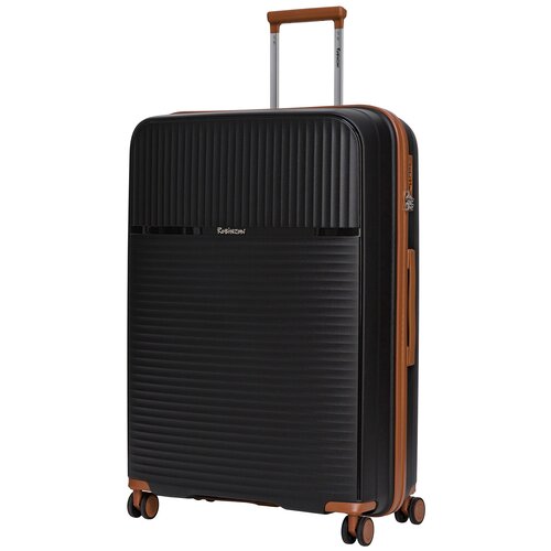 Чемодан Robinzon Madeira Plus, 104 л, размер L, черный чемодан robinzon madeira plus 37 л размер s белый