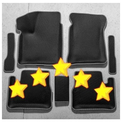 Ковры в салон 3D EVA для Lada (ВАЗ) 2110/2111/2112. Цвет Черный/Черный