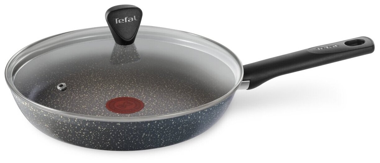 Сковорода Tefal Natural Cook 04211926, 26см, с крышкой, серый