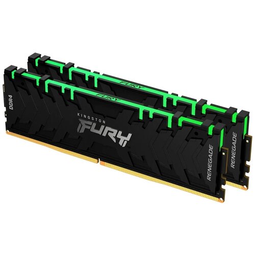 Kingston 64GB 3200MHz DDR4 CL16 DIMM (Kit of 2) FURY Renegade RGB модуль памяти kingston fury renegade black rgb ddr4 dimm 3200mhz pc25600 cl16 64gb 2x32gb kf432c16rb2ak2 64