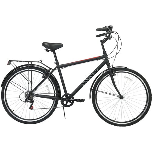Велосипед Digma Prosperity городской рам:19 кол:28 черный 15.5кг (PROSPERITY-28-ST-R-BK) велосипед для подростков digma acrobat 24 16 st r dgy