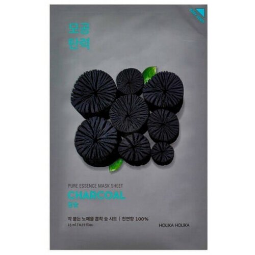 Успокаивающая тканевая маска с углем Pure Essence Mask Sheet Charcoal