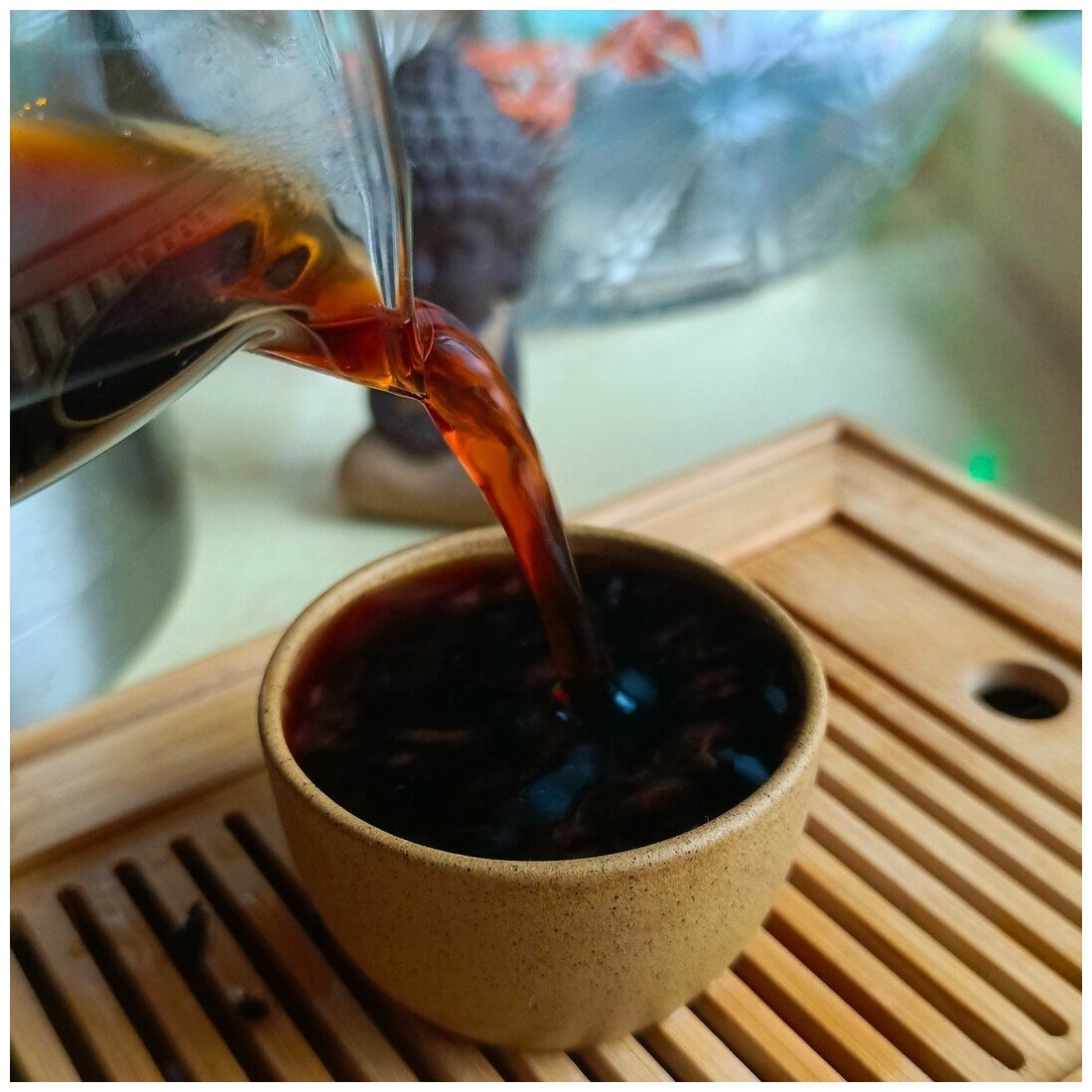 Шу пуэр "Гун Тин" Россыпной дворцовый китайский чёрный чай 100 грамм - фотография № 3