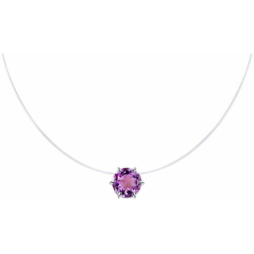 Колье Diamant online, серебро, 925 проба, аметист, длина 40 см.