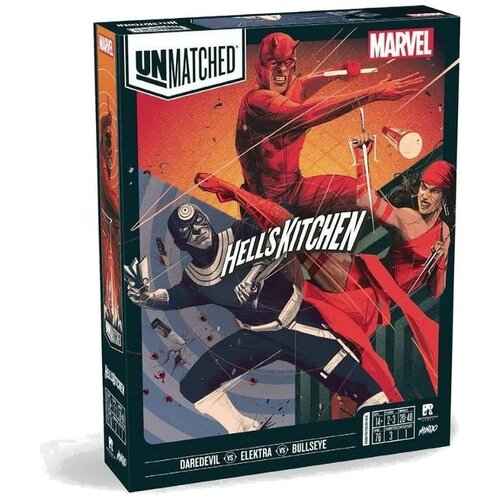 футболка унисекс сувенирshop daredevil сорвиголова marvel черная l Настольная игра Restoration Games Unmatched: Marvel Hell's Kitchen (Марвел: Адская кухня)