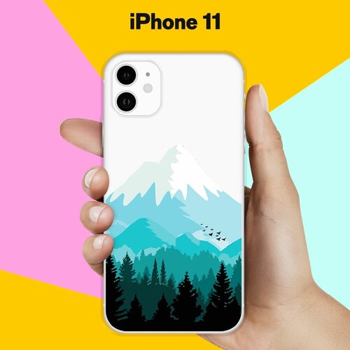 Силиконовый чехол Снежные горы на Apple iPhone 11