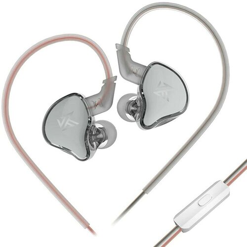 Наушники KZ Acoustics EDCX с микрофоном серый 1350₽