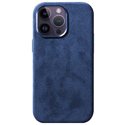 Чехол из алькантары с MagSafe для iPhone 14 Pro Max, Sancore (Синий)