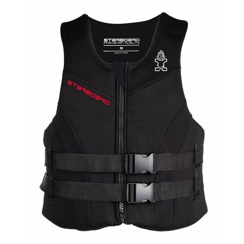 Жилет спасательный плавательный Starboard Life Vest Jacket, черный, размер L / Спортивный страховочный жилет для рыбалки, водных видов спорта, SUP-серфинга